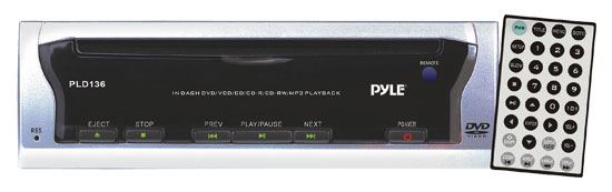 Pyle - PLD136 , On the Road , Headunits - Stereo Receivers , In-Dash Mobile Multimedia Disc/VCDRRW/MP3 Player