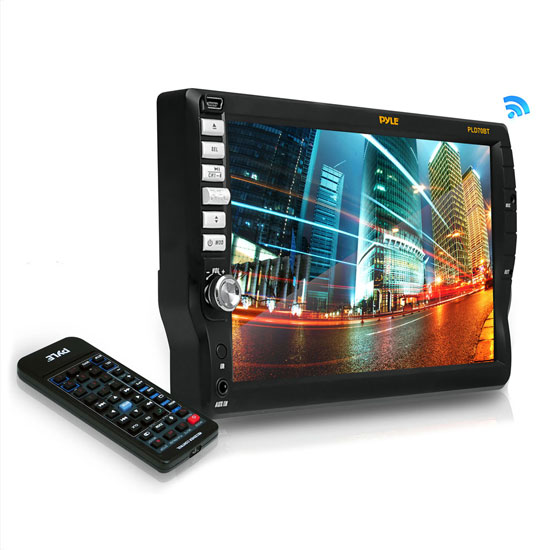 Pyle - PLD70BT , On the Road , Headunits - Stereo Receivers , 7'' TFT Touch Screen Multimedia Disc/VMP3-R/USB/AM/FM/RDS Receiver & Bluetooth System