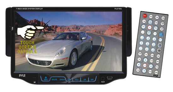 Pyle - PLD7MU , On the Road , Headunits - Stereo Receivers , 7'' Single DIN TFT Touch Screen Multimedia Disc/MP3/MP4-R/USB/SD/AM/FM/RDS Receiver