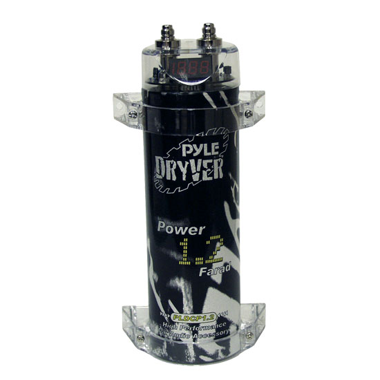 Pyle - PLDCP1.2 , On the Road , Capacitors , 1.2 Farad Digital Power Capacitor