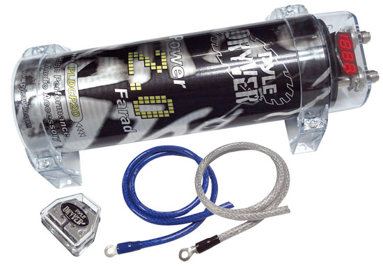 Pyle - PLDCP20KIT , On the Road , Capacitors , 2.0 Farad Digital Power Capacitor Kit