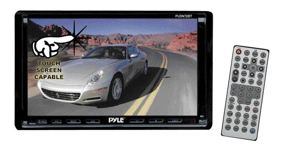 Pyle - PLDN72BT , On the Road , Headunits - Stereo Receivers , 7'' DOUBLE DIN TFT TOUCH SCREEN Multimedia Disc/VMP3/MP4-R/USB/SD-MMC CARD SLOT/AM/FM/BLUETOOTH