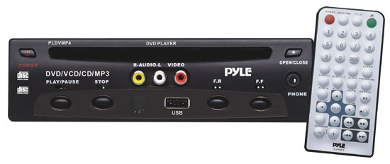 Pyle - PLDVDMP4 , On the Road , Headunits - Stereo Receivers , Universal/In-Dash Multimedia Disc/MP3/MPEG4 Player w/USB Connectivity