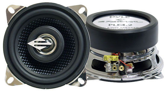 Pyle - PLE4.2 , On the Road , Vehicle Speakers , 4'' Two-Way Coaxial Speaker System