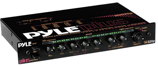 Pyle - PLE520P , On the Road , Equalizers - Crossovers , 5-Band Rotary Control Pre-Amp Parametric Equalizer W/ Subwoofer Output