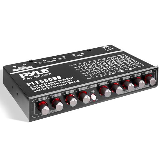 Pyle - PLE550BS.5 , Sound and Recording , Equalizer - Crossover  , 5 Bands Graphic Equalizer with SUB Volume Adjustable for Subwoofer Channel