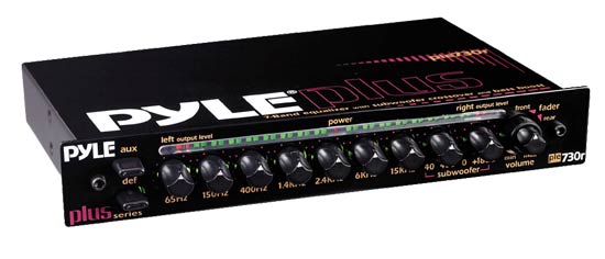 Pyle - PLE730R , On the Road , Equalizers - Crossovers , 7-Band Rotary Control Pre-Amp Equalizer w/Subwoofer Control