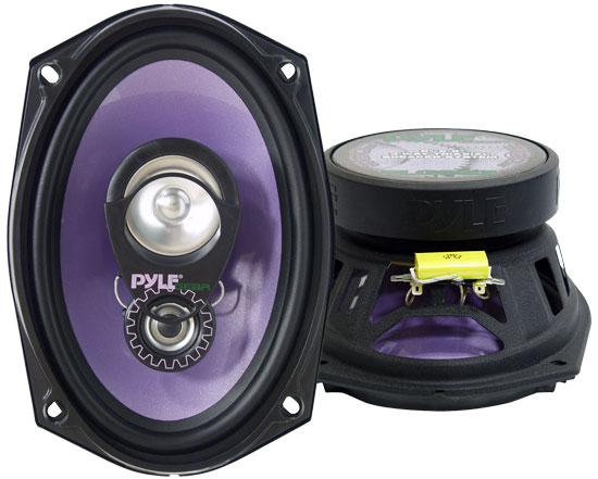 Pyle - PLG693 , On the Road , Vehicle Speakers , 6'' x 9'' Three-Way Tri-axial Speakers