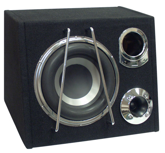 Pyle - PLMB12 , On the Road , Subwoofer Enclosures , 12'' Two Way Angled Split Woofer System