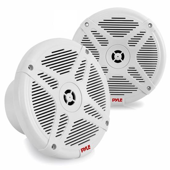 Pyle - plmrf65mw , On the Road , Vehicle Speakers , Dual 6.5’’ Water-Resistant Bluetooth Marine Speakers, 2-Way Coaxial Full Range Amplified Speaker System with Wireless RF Streaming (600 Watt)