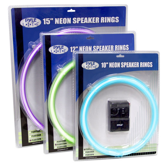 Pyle - PLNR15GR , Disc , Pyle Lite Series 15'' Green Neon Speaker Rings Kit