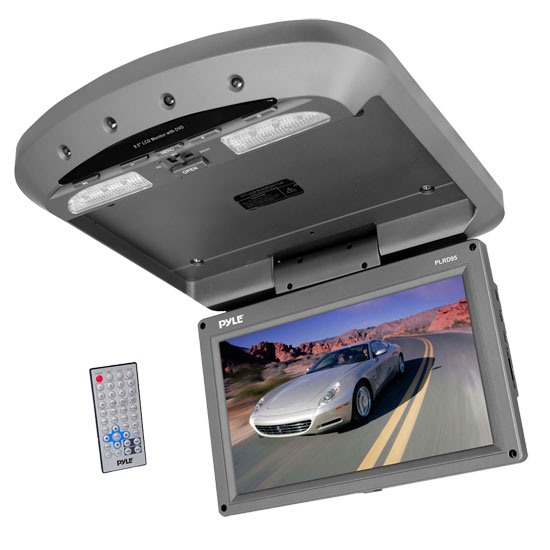 Pyle - PLRD95 , On the Road , Overhead Monitors - Roof Mount , 9.5'' Flip Down Roof Mount Monitor & Multimedia Disc SD/USB Player With Wireless FM & IR Transmitter