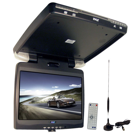 Pyle - PLRTD155 , On the Road , Overhead Monitors - Roof Mount , 15.4'' Roof Mount Monitor with built in Multimedia Disc/TV Tuner/FM Modulator/IR Transmitter