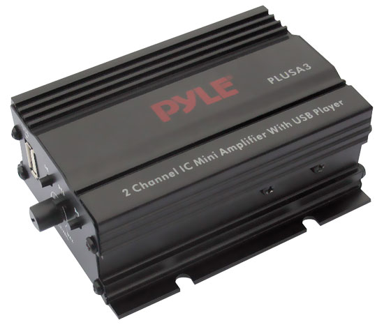 Pyle - PLUSA3 , Home and Office , Amplifiers - Receivers , 2 Channel 300 Watt Mini Amplifier w/USB Audio Player