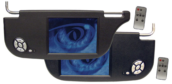 Pyle - plvs7bk , On the Road , Video Monitors , Pair of 7'' TFT Sun Visor Monitors Black