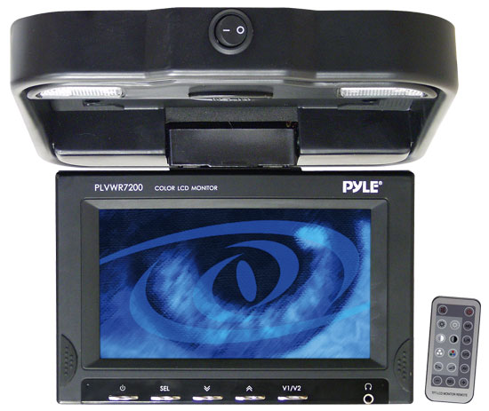 Pyle - PLVWR7200 , On the Road , Overhead Monitors - Roof Mount , 7.2'' LCD Color Overhead Mount Monitor