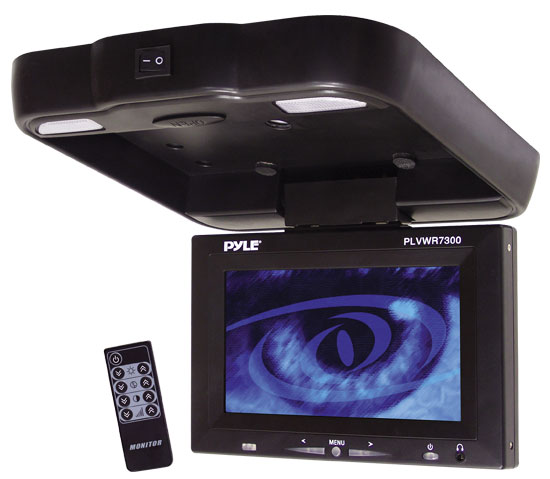 Pyle - PLVWR7300 , On the Road , Overhead Monitors - Roof Mount , 7.2'' TFT-LCD Color Overhead Mount Monitor