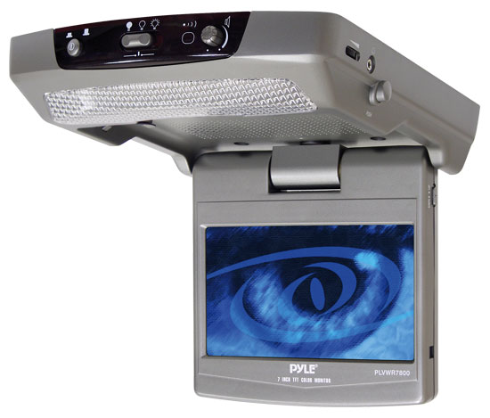 Pyle - PLVWR7800 , On the Road , Overhead Monitors - Roof Mount , 7'''' TFT LCD Color Overhead Mount Monitor