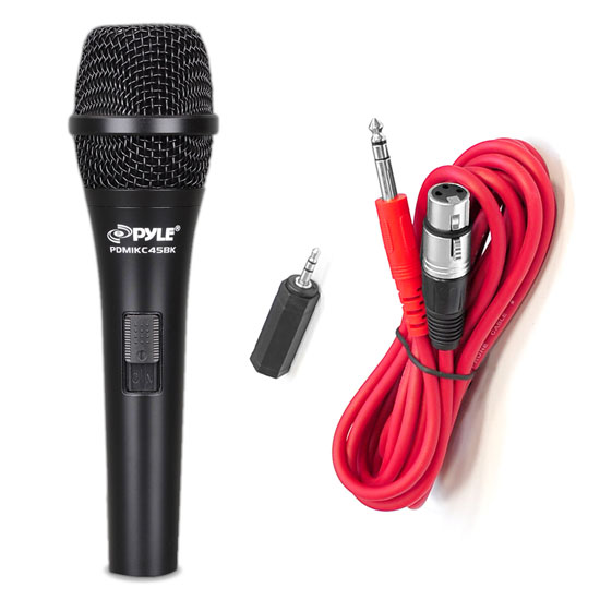 Pyle - PMIKC45BK , Musical Instruments , Microphones - Headsets , Sound and Recording , Microphones - Headsets , Professional Handheld Condenser Microphone, Vocal Cardioid Mic with 15' ft. XLR Cable