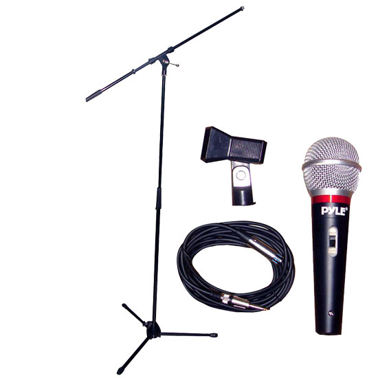 Pyle - PMKS6K , Sound and Recording , Microphones - Headsets , Microphone and Tripod Stand With Extending Boom & Mic Cable