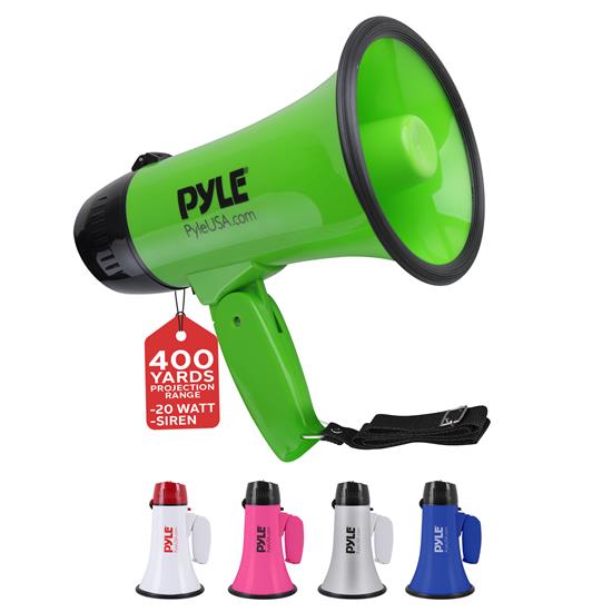 Pyle - PMP22GR , Sound and Recording , Megaphones - Bullhorns , Compact & Portable Megaphone Speaker with Siren Alarm Mode, Battery Operated