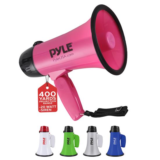 Pyle - PMP24PK , Sound and Recording , Megaphones - Bullhorns , Compact & Portable Megaphone Speaker with Siren Alarm Mode, Battery Operated