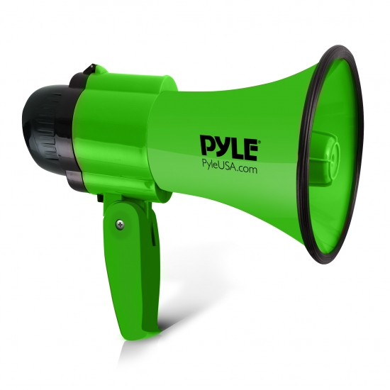 Pyle - PMP32GR , Sound and Recording , Megaphones - Bullhorns , Compact & Portable Megaphone Speaker with Siren Alarm Mode & Adjustable Volume, Battery Operated