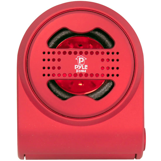 Pyle - PMS7R , Sports and Outdoors , Portable Speakers - Boom Boxes , Gadgets and Handheld , Portable Speakers - Boom Boxes , Bass Expanding Chainable Rechargeable Mini Speakers For IPod/IPhone/MP3/Computer (Red)