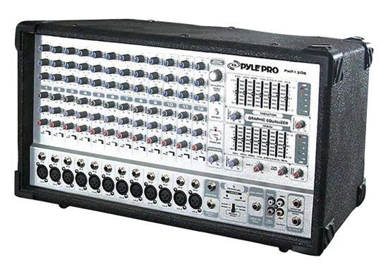 Pyle - PMX1206 , Sound and Recording , Mixers - DJ Controllers , 12 Channel 1000 Watts Powered Mixer