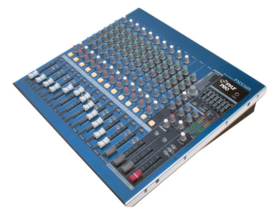 Pyle - PMX1609 , Sound and Recording , Mixers - DJ Controllers , 16 Channel Professional Digital (DSP) Console Stereo Mixer