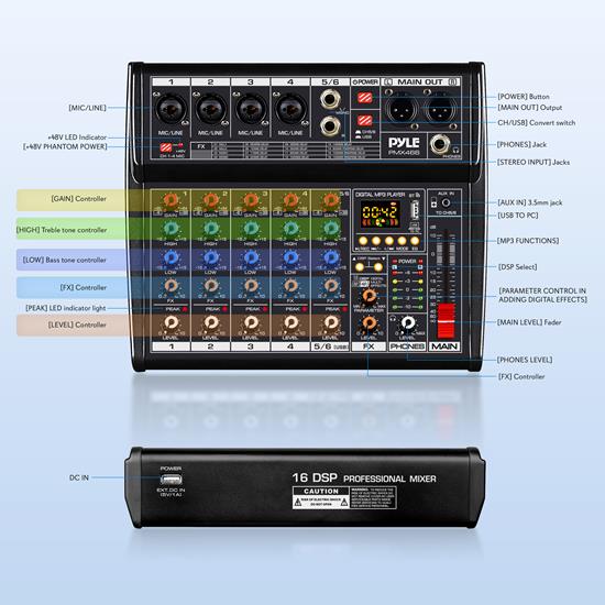 Pyle - PMX466 - Musical Instruments - Mixers - DJ Controllers - Sound ...