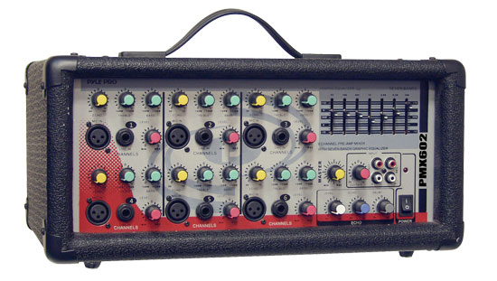 Pyle - PMX602 , Sound and Recording , Mixers - DJ Controllers , 6 Channel Powered PA Mixer/ Amplifier