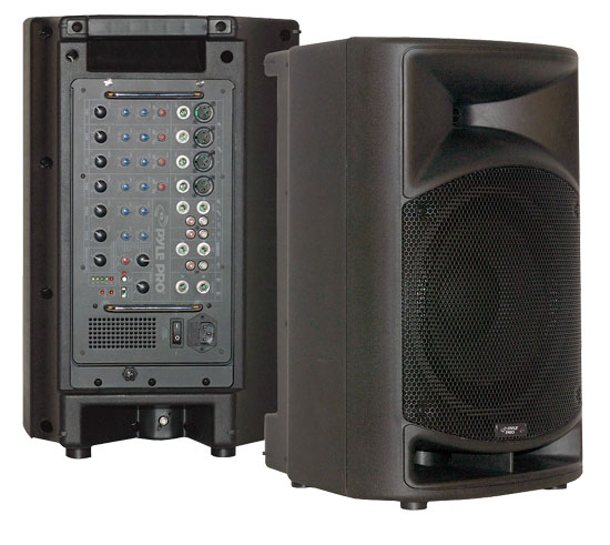 Pyle - PPHP10MXA , Sound and Recording , PA Loudspeakers - Cabinet Speakers , 10'' 600 WATTS's PORTABLE DUAL CABINET ACTIVE PA SYSTEM W/DIGITAL Amplified MIXER & MICROPHONE