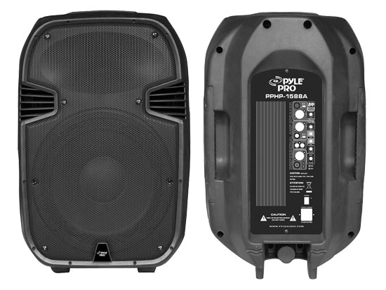 Pyle - PPHP1588A , Sound and Recording , PA Loudspeakers - Cabinet Speakers , 1000 Watts 15'' Two-Way Active/Powered Plastic Molded Speaker System