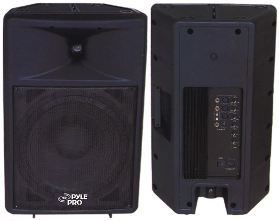 Pyle - PPHP1592A , Sound and Recording , PA Loudspeakers - Cabinet Speakers , 1000 Watt Powered 15'' Two-Way Plastic Molded Loudspeaker