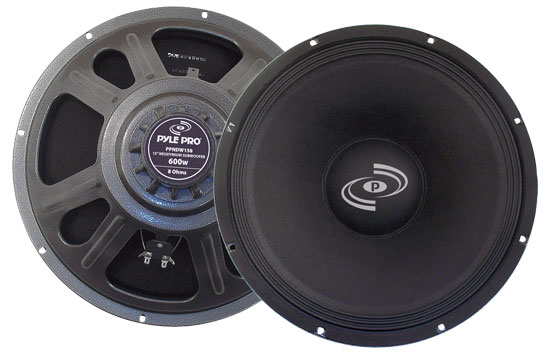 Pyle - ppndw158 , Sound and Recording , Subwoofers - Midbass , 15'' 600 Watt Professional Neodymium 8 OHM Replacement Subwoofer