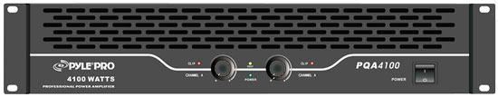 Pyle - PQA4100 , Sound and Recording , Amplifiers - Receivers , 19'' Rack Mount Bridgeable Power Amplifier,  SpeakON, Speaker Terminal Binding Posts, 1/4'' Connectors, 4100 Watt Amp