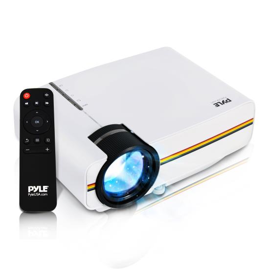 Pyle - PRJG74 , Home and Office , Projectors , Compact Digital Multimedia Projector, HD 1080p Support, MP3/USB/SD/AV/VGA (Mac & PC Compatible)