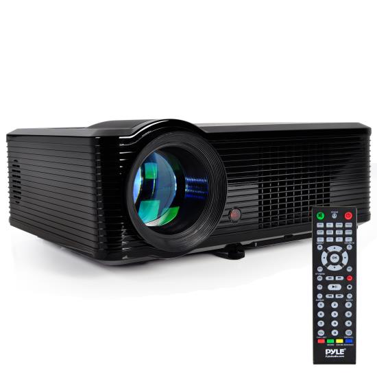 Pyle - PRJLE33 , Home and Office , Projectors , Widescreen Projector, 1080p HD Support, Built-In Speakers, (2) HDMI Inputs, PiP (Picture-in-Picture), Adjustable Viewing Screen (60'' - 100'')