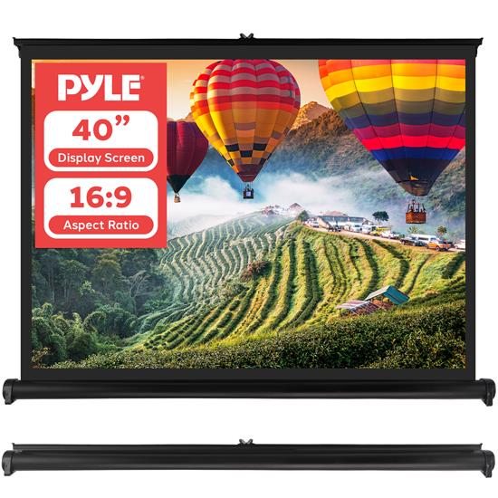 Pyle - PRJTP46 , Home and Office , Projector Screens - Accessories , 40-inch Projector Viewing Display Screen, Manual Retractable Pull-Out Style (32'' x 24'')