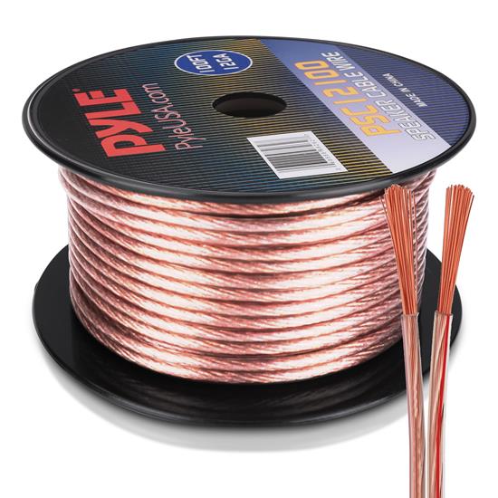 Pyle - PSC12100 , Home and Office , Cables - Wires - Adapters , Sound and Recording , Cables - Wires - Adapters , 12 Gauge 100 ft. Spool of High Quality Speaker Zip Wire