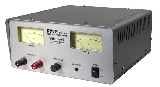 Pyle - PSL262X , On the Road , Power Supply - Power Converters , 22 Amp Linear Power Supply AC/DC With Adjustable Voltage 