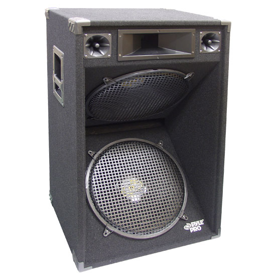 Pyle - PSS1542 , Sound and Recording , Studio Speakers - Stage Monitors , 1400 Watt Dual 15'' Five-Way Scoop Stage Speaker Cabinet