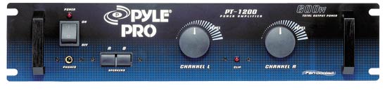 Pyle - PT1200 , Sound and Recording , Amplifiers - Receivers , 19'' Rack Mount 600 Watt Power Amplifier