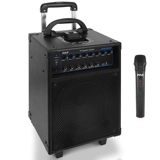 Pyle - PWMA930IBT.5 , Sound and Recording , PA Loudspeakers - Cabinet Speakers , Wireless Portable Bluetooth PA Speaker System, Built-in Rechargeable Battery, Wireless Microphone, 30-Pin iPod Dock, 600 Watt