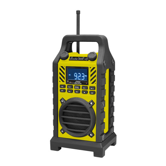 Pyle - PWPBT250YL , Sports and Outdoors , Portable Speakers - Boom Boxes , Gadgets and Handheld , Portable Speakers - Boom Boxes , Rugged and Portable Bluetooth Speaker with Durable Construction, Thick Rubber Casing, FM Radio, USB/SD Card Readers, AUX Input & Built-in Rechargeable Battery (Yellow)