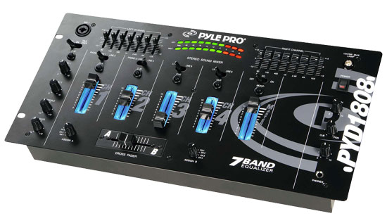 Pyle - PYD1808 , Sound and Recording , Mixers - DJ Controllers , 19'' Rack Mount 4 Channel Professional Mixer