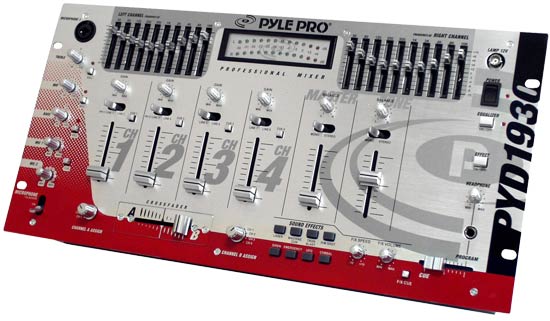 Pyle - PYD1930 , Sound and Recording , Mixers - DJ Controllers , 19'' Rack Mount 4CH Professional Mixer with SFX