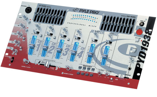 Pyle - PYD1938 , Sound and Recording , Mixers - DJ Controllers , 19'' Rack Mount 4CH Professional Mixer with SFX