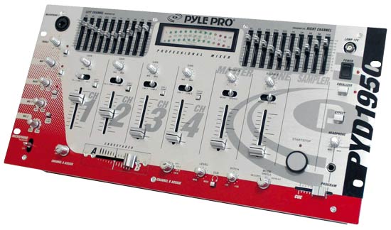 Pyle - PYD1950 , Sound and Recording , Mixers - DJ Controllers , 19'' Rack Mount 4CH Professional Mixer w/ Digital Sampler